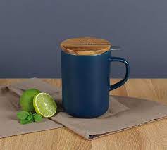 Tasse + filtre inox Ogo 475ml Bleue