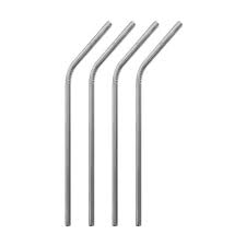 Paille courbée inox 21.5x0.6cm