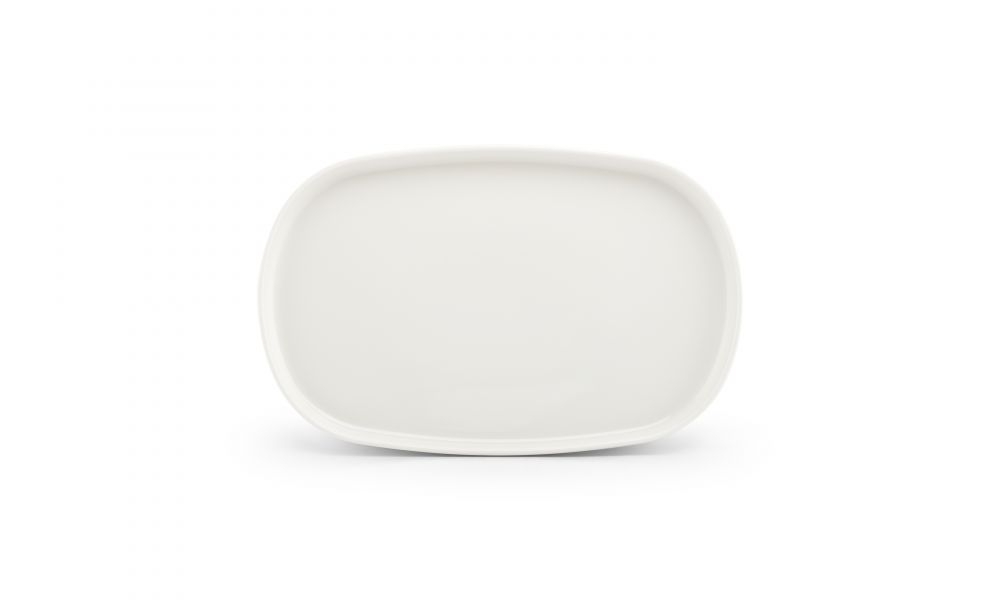 Assiette plate 34x22xH2cm blanc Pila
