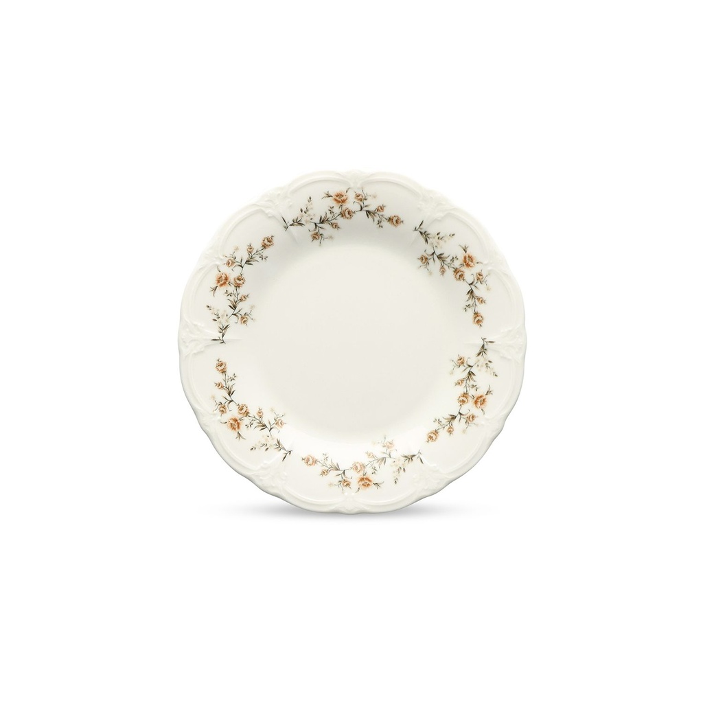 Assiette Retro Brown Flower 27.5cm
