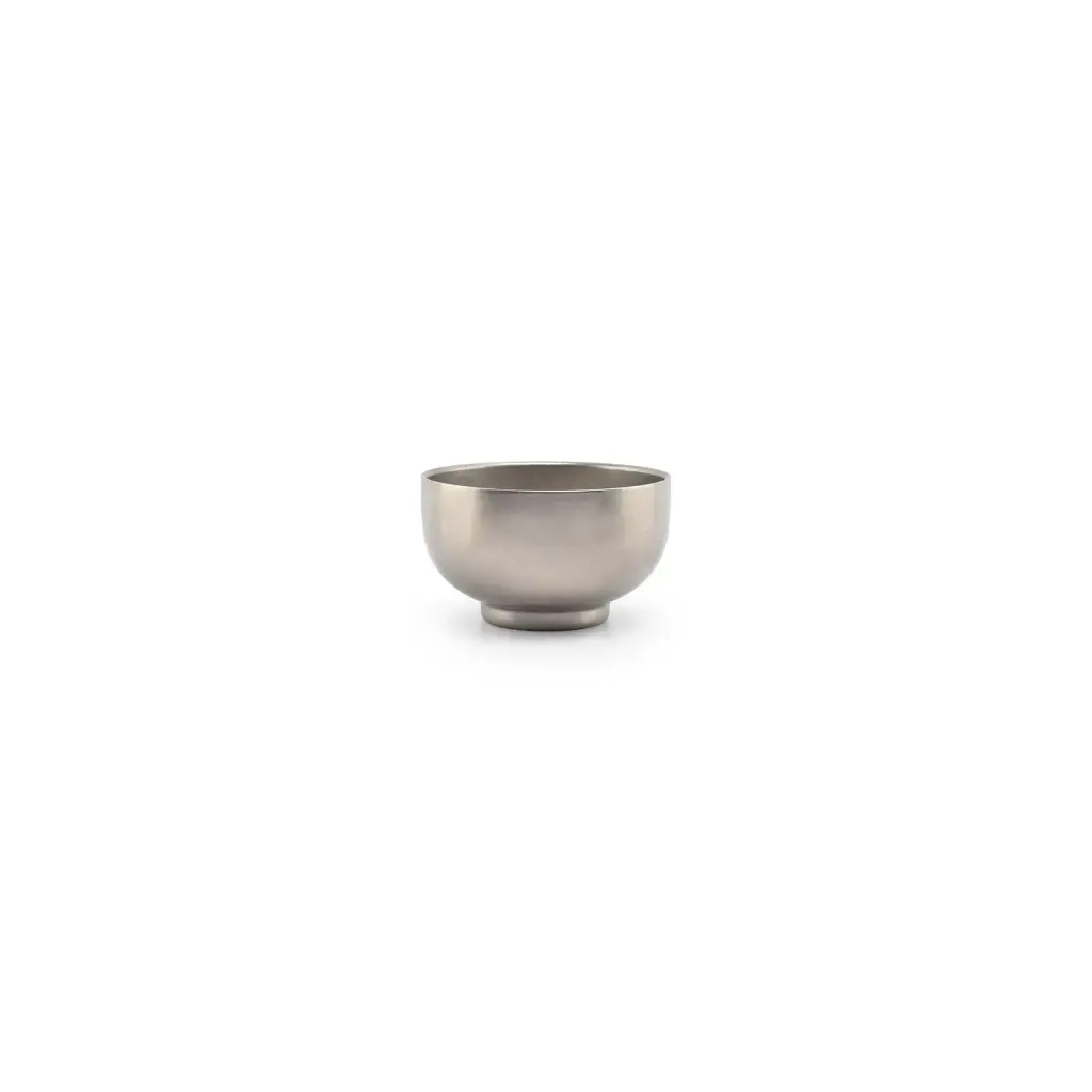 Bol 13xH7,5cm double paroi vintage argent Host
