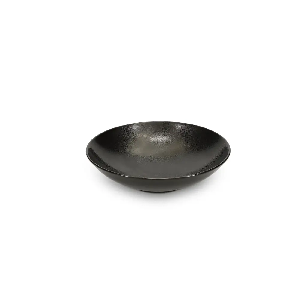 Assiette creuse 21xh5cm noir Ovio