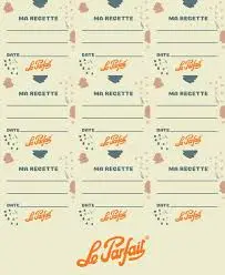 SET 27 ETIQUETTES MA RECETTE LPF