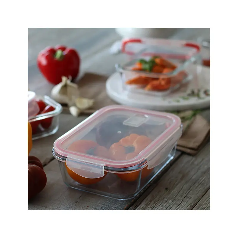 BOITE HERMÉTIQUE RECTANGULAIRE +COUVERCLE 630ML CLÉMENTINE