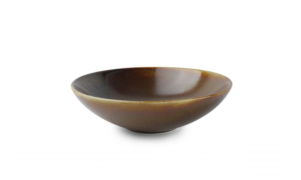 Assiette creuse 20,5xH6cm brown Escura