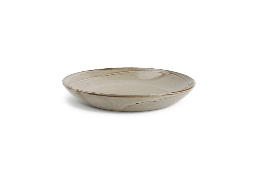 Assiette creuse 24,5xH4cm grey Ceres