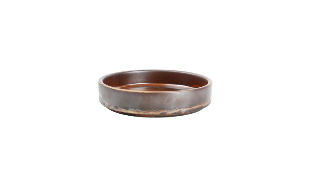 Assiette plate 13,5xH3cm dark brown Escura