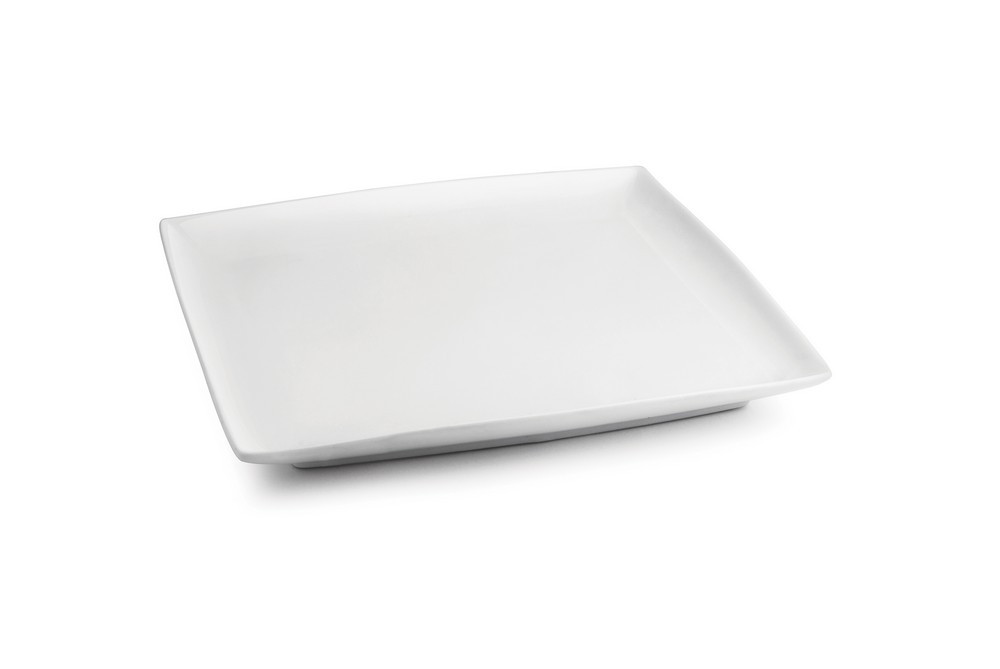 Assiette plate 18x18cm blanc Squito