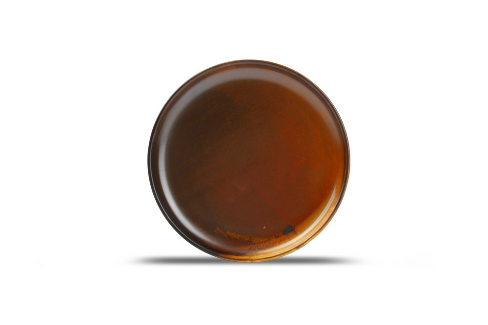 Assiette plate 20cm dark brown Escura
