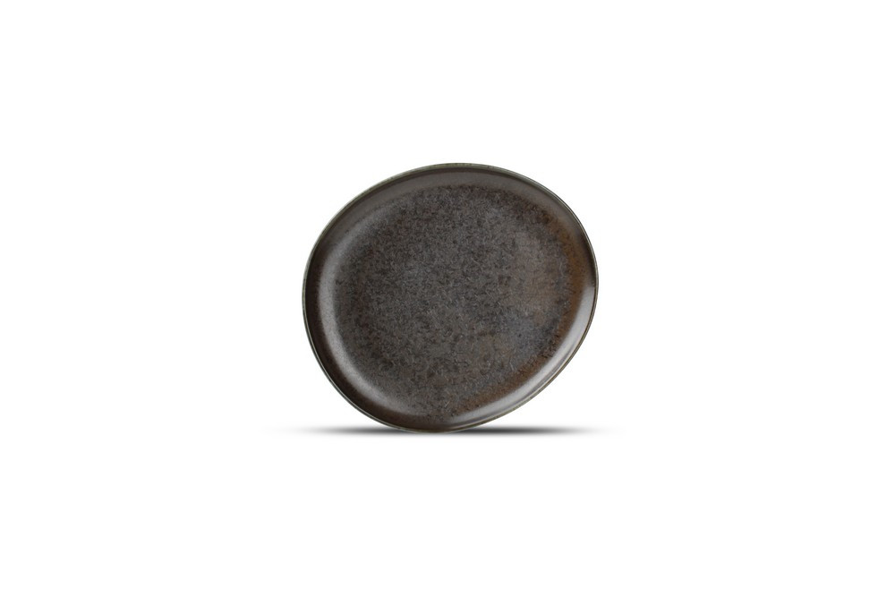 Assiette plate 21x18,5cm black Ceres