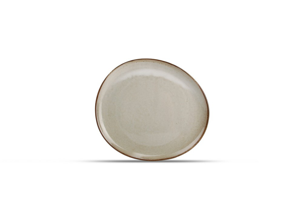 Assiette plate 21x18,5cm grey Ceres
