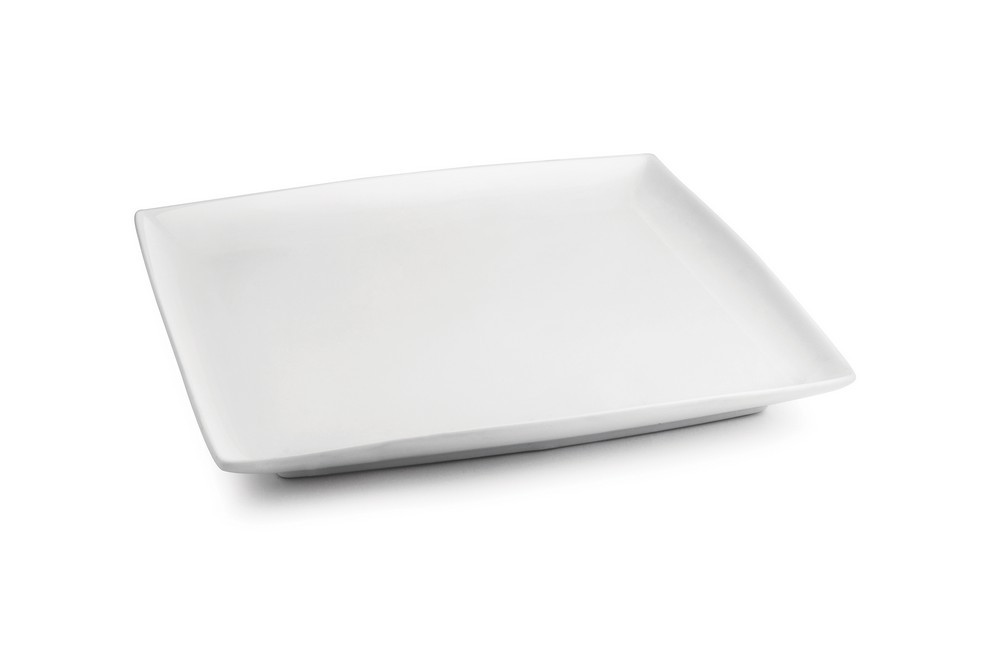 Assiette plate 23x23cm blanc Squito