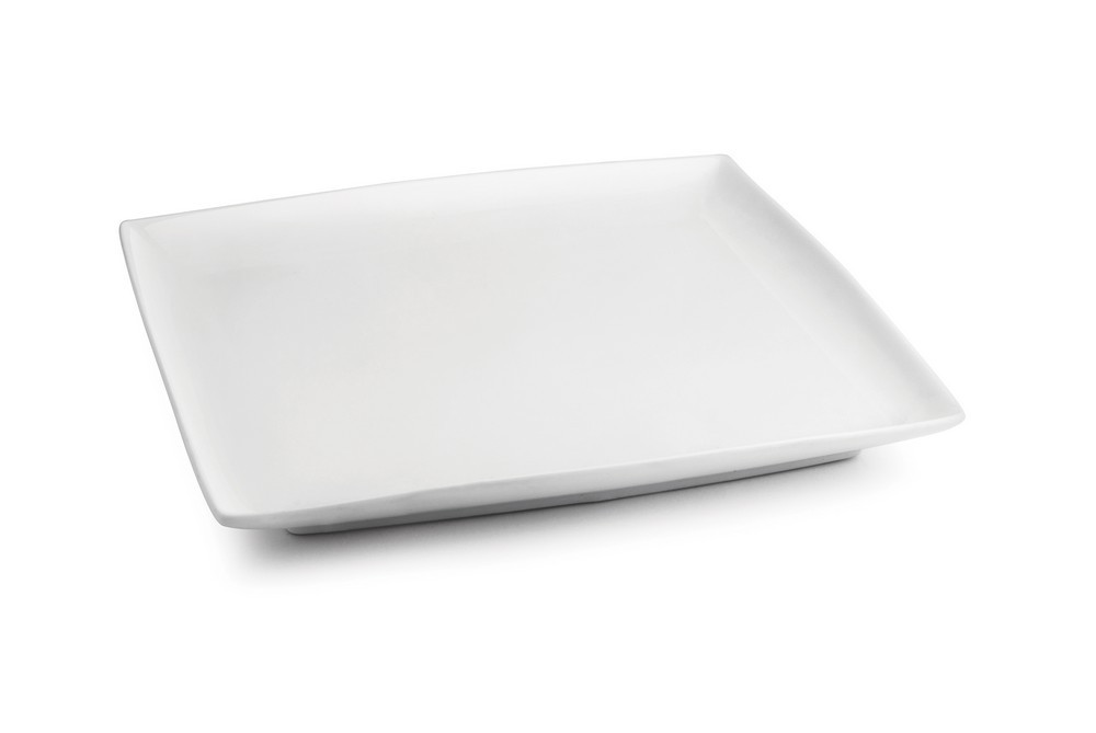 Assiette plate 26x26cm blanc Squito