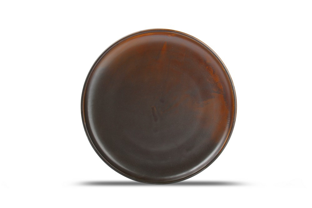 Assiette plate 26xH2,5cm dark brown Escura