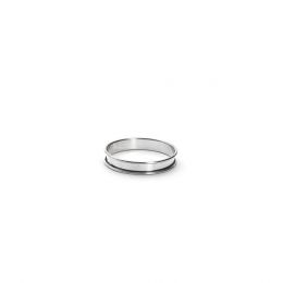 CERCLE A TARTE INOX Ø12xH2cm bord roulé