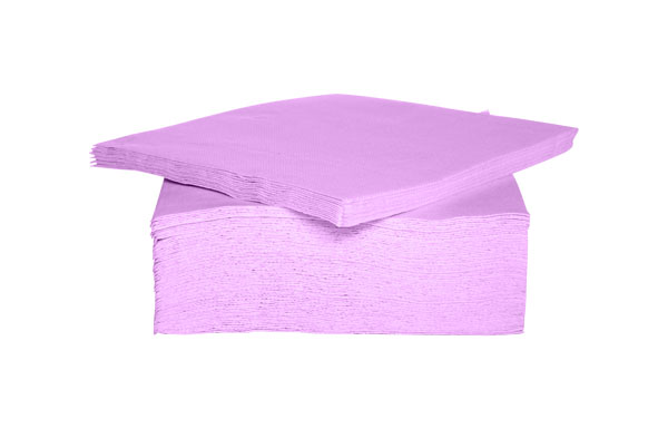 SET 40 SERVIETTES 38CM ORCHIDE DBLE PLI