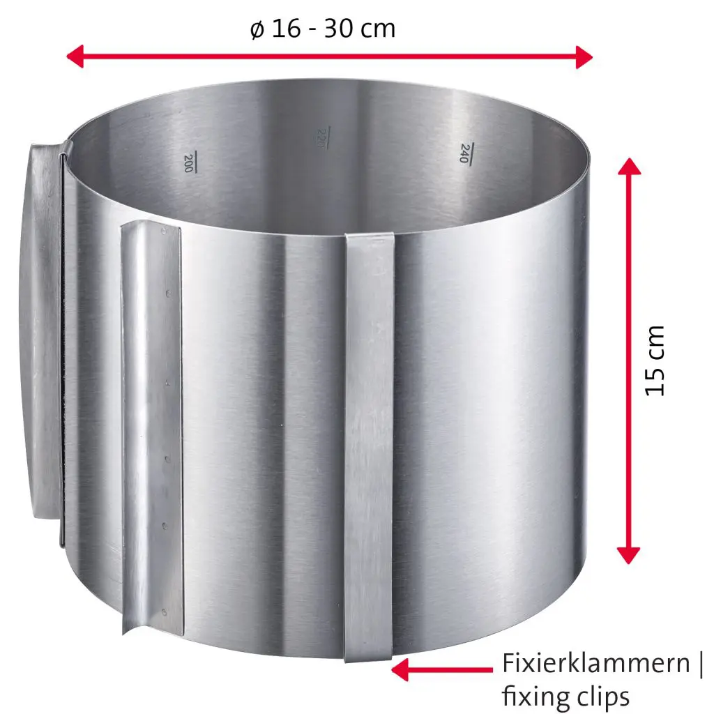 Cake setting ring »Surprise«, 15 cm high