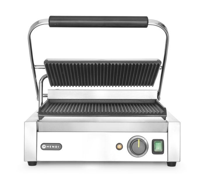 Grill de contact Panini - dessous et dessus rainurés