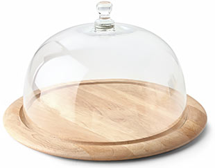 Plat à fromage avec cloche 33 cm Hevea