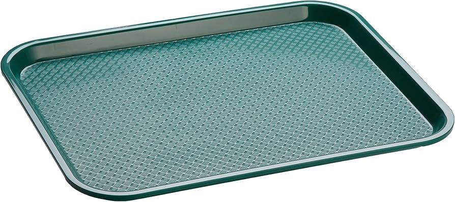 Plateau fastfood vert 26,5x34,5cm polypropylène