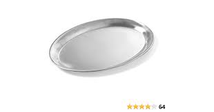 Plateau ovale inox 26,5X19,5cm