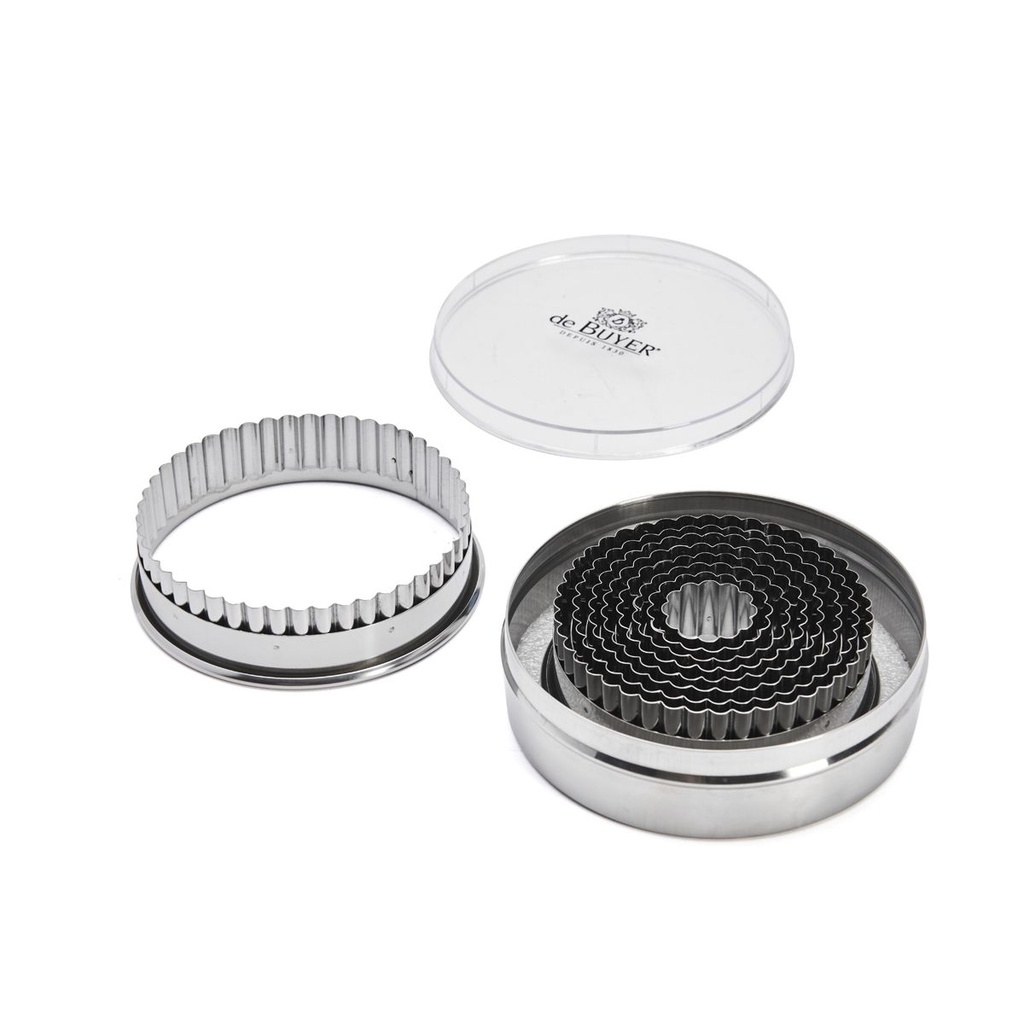 SERIE 9 DECOUPOIRS INOX CANNELES 3 A11CM