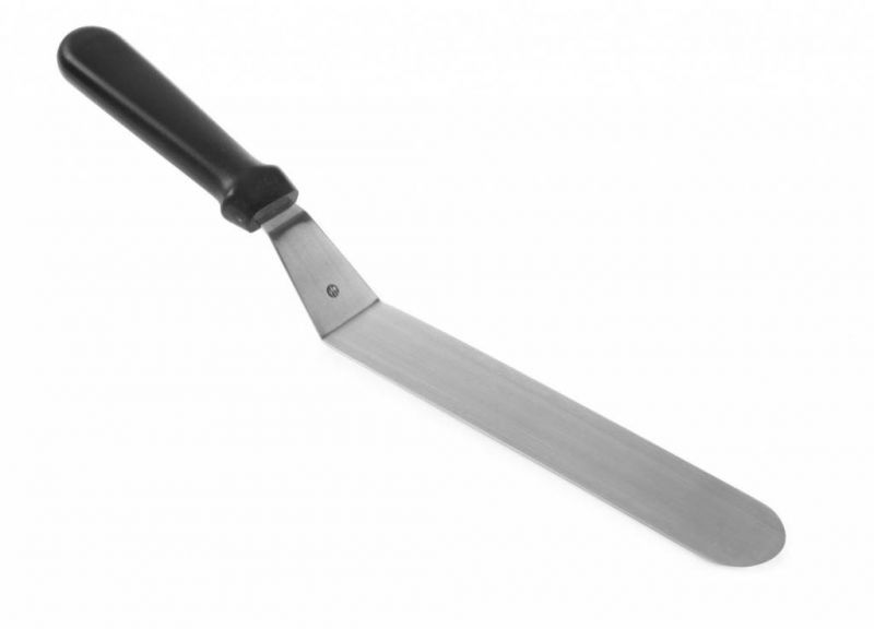 Pannenkoekenmes 254x37 mm zwart PP greep
