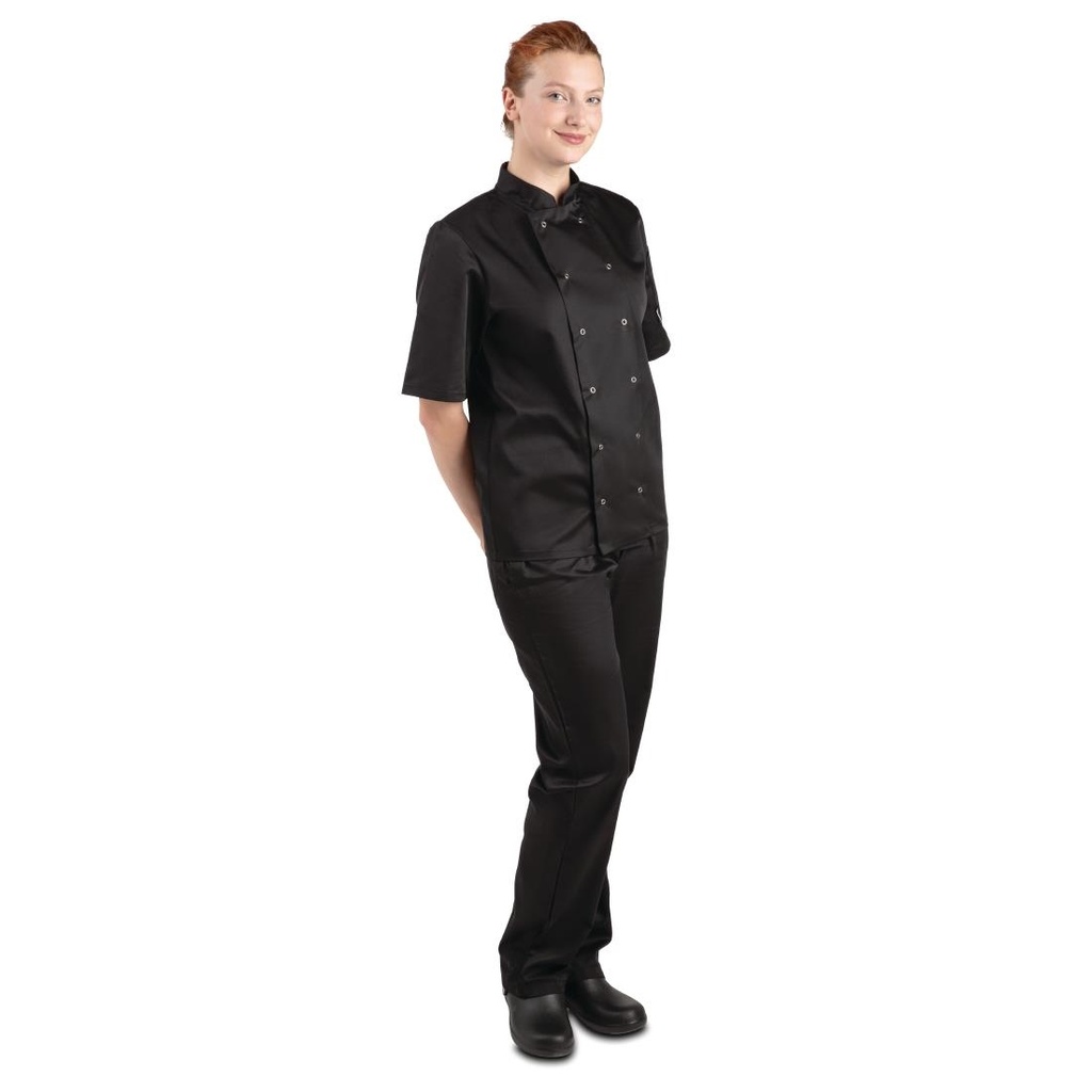 Whites Vegas unisex koksbuis korte mouw zwart L