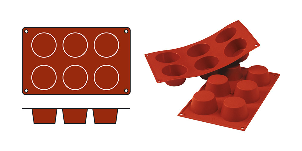 Moule 6 Muffins D6.9x43.5cm