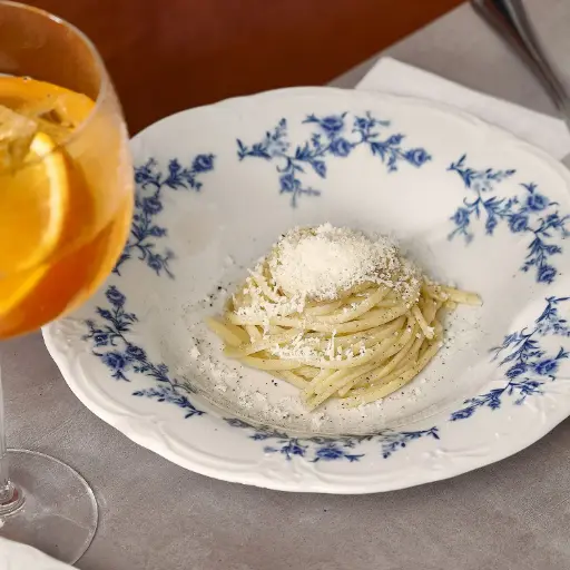 [741094] Assiette Retro blue Flower creuse 23.5xh4cm 