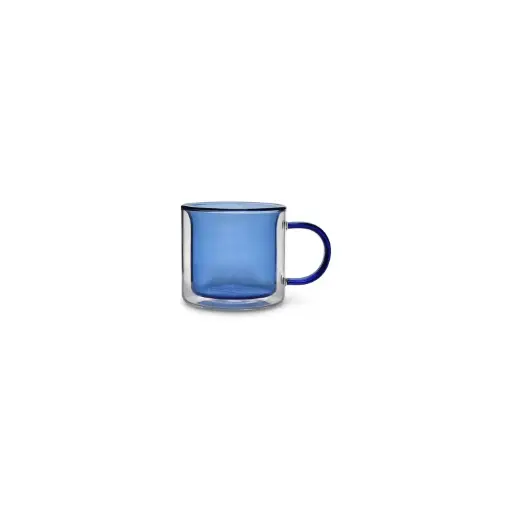 [704117] Set 2 tasses double paroi bleue