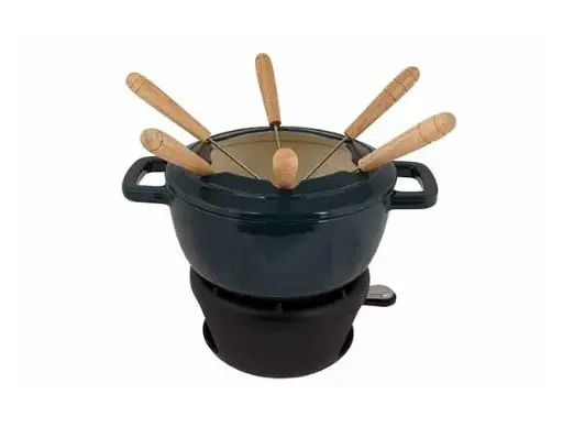 [7688454] Set fondue fonte GREEN HERON D18cm