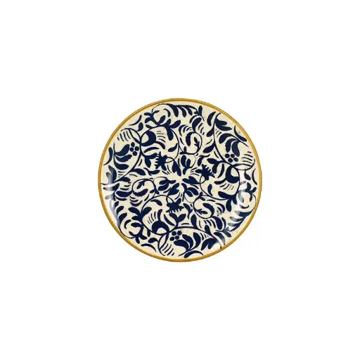 [3205492] ASSIETTE DESSERT HÉRACLÉE 19CM EN GRÈS DÉCOR BLEU