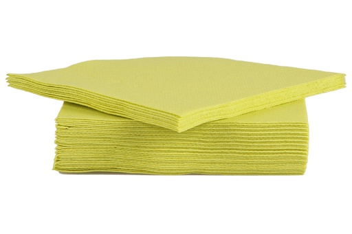 [440955] SET 40 SERVIETTES 25CM KIWI DBLE PLI