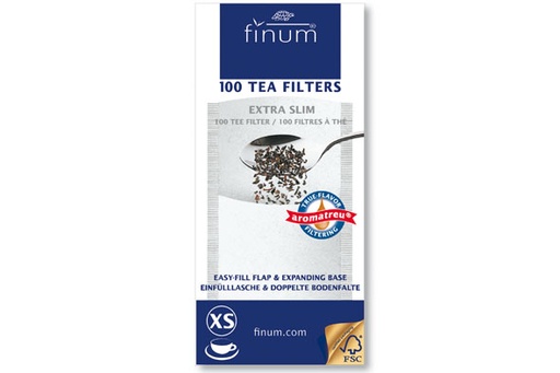 [4205700] Set 100 FILTRES THEE Finum XS 60X130MM