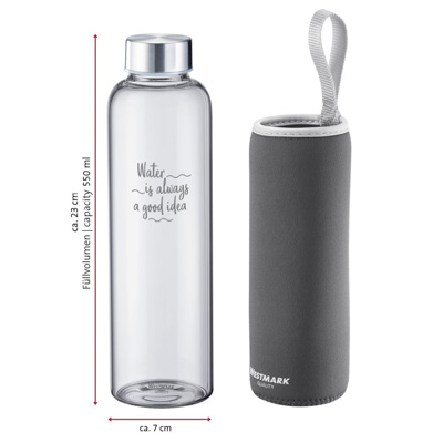 [5272226A] Gourde »Viva« 0,55 l avec protection anthracite
