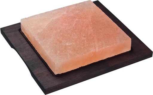 [99312] PIERRE DE SEL BASE EN BOIS WENGE 28x26.5cm