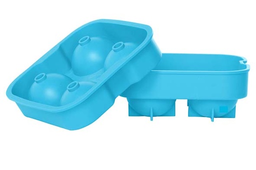 [5223496] MOULE A GLACON 4 BOULES BLUE D4.5CM