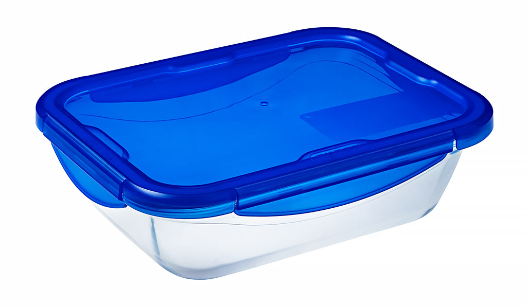 Plat rectangulaire + couv. 1,70 L 24x18x7,5 cm Cook & Go