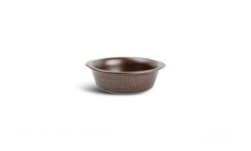 [604825] Plat à four 15,5/14xH4cm martelé copper Brass