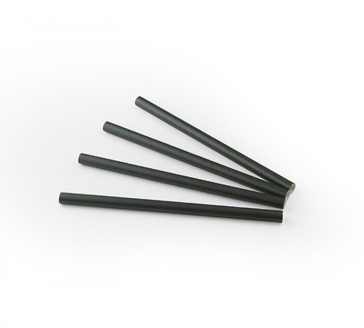 [20606] SET 200 PAILLES NOIRES D8X15CM