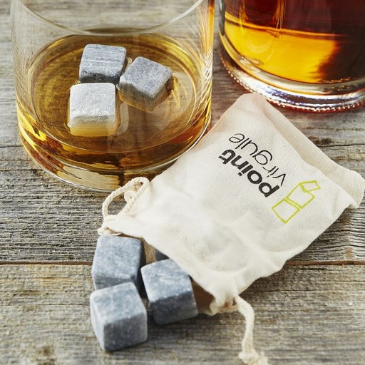 [PV-COC-0110] Set de 9 glaçons en pierre avec pochette