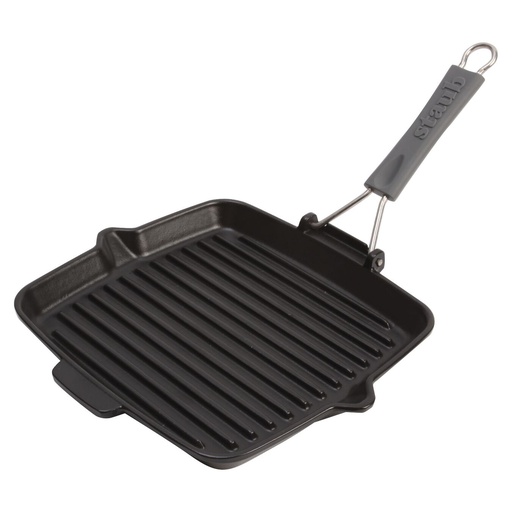 [1202123] Grill 24x24cm en fonte Staub avec poignée pliante