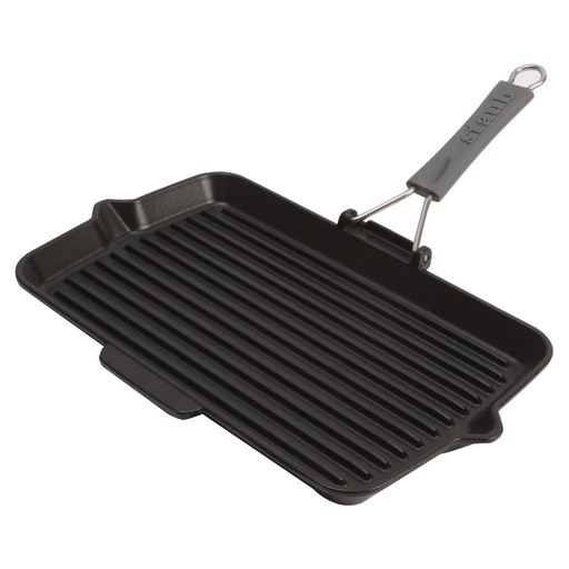 [1202223] Grill en fonte Staub 34 x 21 cm avec poignée pliante