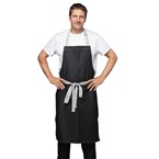 [B981] Tablier bavette denim Southside noir