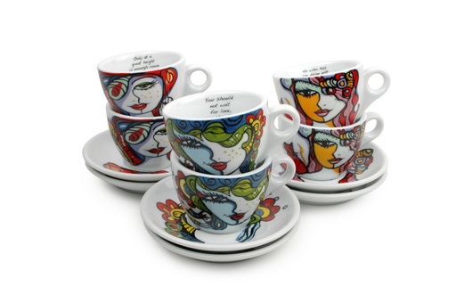 [750350] Set 6 tasses 19cl + soucoupe Josien Broeren