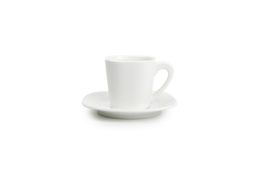 [703325] Tasse à moka 8cl et soucoupe blanc Match