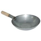 [K295] Wok fond plat en acier doux Vogue 25,4 cm
